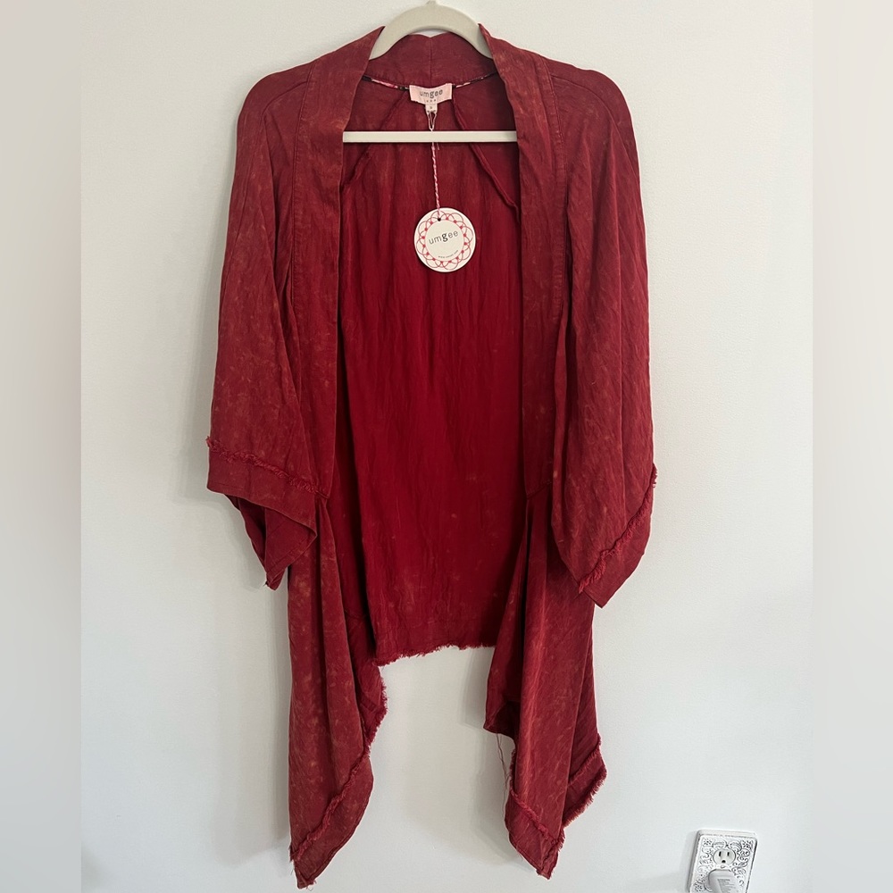 Brick red Umgee cardigan. Size small